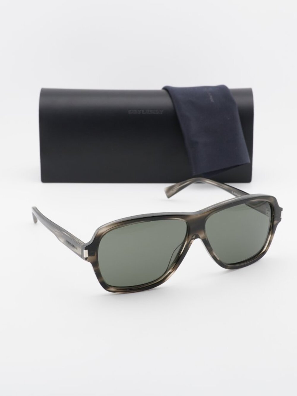 Saint Laurent SL609 CAROLYN 004 Aviator Sunglasses - Havana/Grey - Picture 5 of 11